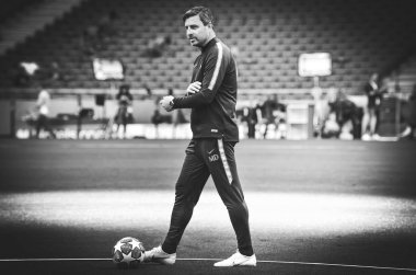 Madrid, İspanya - 01 Mayıs 2019: Mauricio Pochettino antrenmanda