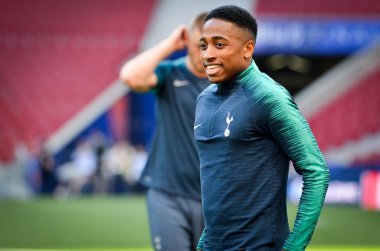 Madrid, İspanya - 01 Mayıs 2019: Tottenh'in antrenman oyuncuları