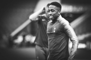 Madrid, İspanya - 01 Mayıs 2019: Tottenh'in antrenman oyuncuları