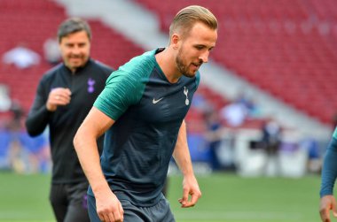 Madrid, İspanya - 01 Mayıs 2019: Tottenham Hot oyuncuları Harry Kane
