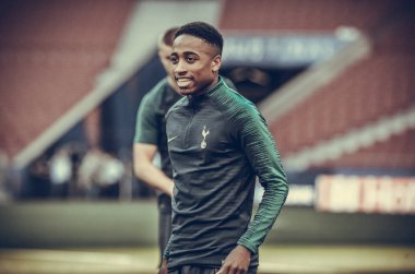 Madrid, İspanya - 01 Mayıs 2019: Tottenh'in antrenman oyuncuları