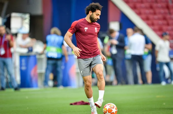 Madrid, España - 01 MAYO 2019: Mohamed Salah jugadores de Liverpool — Foto de Stock