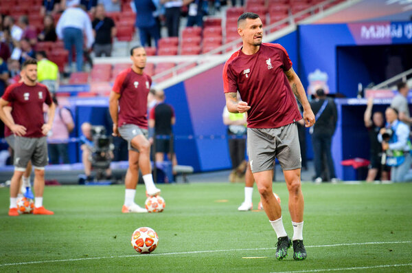 Мадрид, Испания - 01 января 2019 года: Деян Ловрен из "Ливерпуля"
