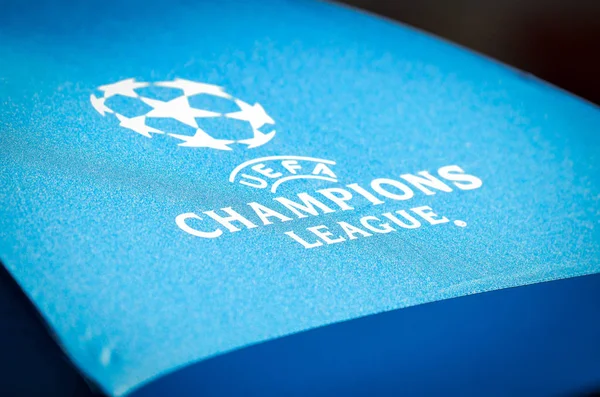 Мадрид, Іспанія-01 травня 2019: офіційний логотип чемпіонів Leag — стокове фото
