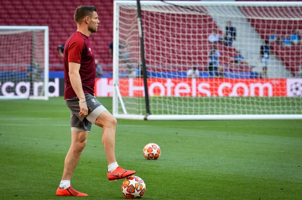 Madrid, España - 01 MAYO 2019: James Milner ante la UEFA Champi — Foto de Stock
