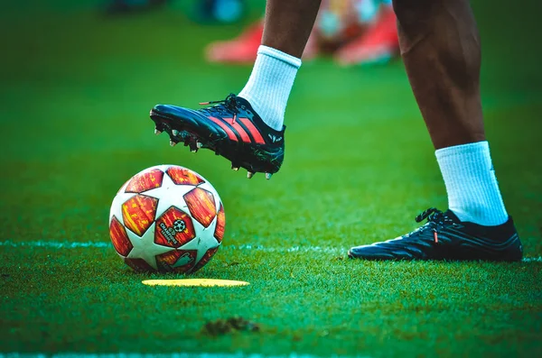 Madrid, Spain - 01 MAY 2019: Training session players of Liverpo — Stock Photo, Image