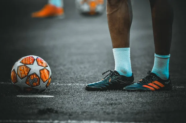 Madrid, Spain - 01 MAY 2019: Training session players of Liverpo — Stock Photo, Image