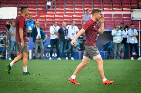 Madrid, Espanha - 01 MAIO 2019: James Milner antes da UEFA Champi — Fotografia de Stock