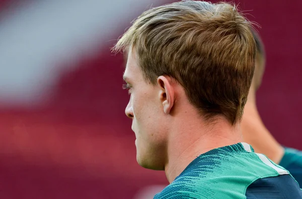 Madrid, İspanya - 01 Mayıs 2019: Tottenh'in antrenman oyuncuları