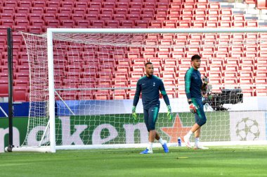 Madrid, İspanya - 01 Mayıs 2019: Michel Vorm oturum oyuncuları