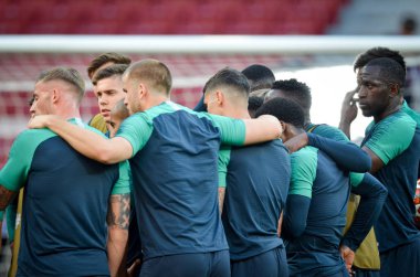 Madrid, İspanya - 01 Mayıs 2019: Tottenh'in antrenman oyuncuları