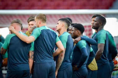 Madrid, İspanya - 01 Mayıs 2019: Tottenh'in antrenman oyuncuları