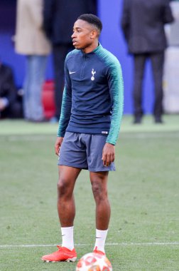 Madrid, İspanya - 01 Mayıs 2019: Tottenh'in antrenman oyuncuları