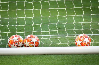 Madrid, İspanya - 01 Mayıs 2019: Şampiyonlar Ligi resmi topu 