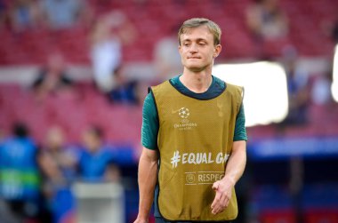 Madrid, İspanya - 01 Mayıs 2019: Tottenh'in antrenman oyuncuları