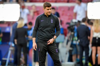 Madrid, İspanya - 01 Mayıs 2019: Tottenham Ho'dan Mauricio Pochettino