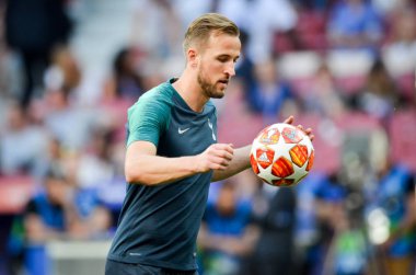 Madrid, İspanya - 01 Mayıs 2019: Tottenham Hotspur bef Harry Kane