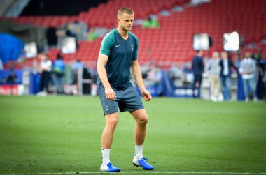 Madrid, İspanya - 01 Mayıs 2019: Tottenham Hotspur befo'dan Eric Dier