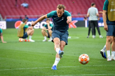 Madrid, İspanya - 01 Mayıs 2019: Tottenham Hotspur bef Harry Kane