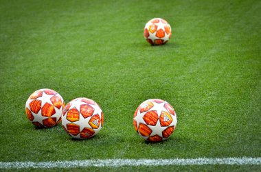 Madrid, İspanya - 01 Mayıs 2019: Tottenh'in antrenman oyuncuları