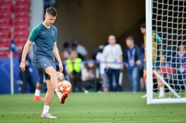 Madrid, İspanya - 01 Mayıs 2019: Tottenh'in antrenman oyuncuları