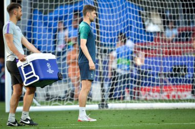 Madrid, İspanya - 01 Mayıs 2019: Tottenh'in antrenman oyuncuları