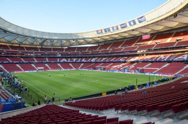 Madrid, İspanya - 01 Mayıs 2019: Asanın yukarıdan genel görünümü