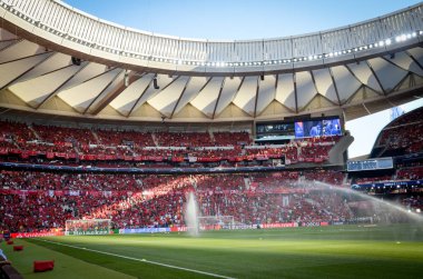Madrid, İspanya - 01 Mayıs 2019: Wanda Metropoli'nin genel görünümü