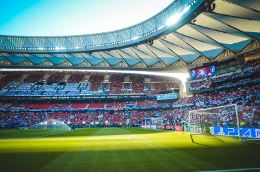 Madrid, İspanya - 01 Mayıs 2019: Wanda Metropoli'nin genel görünümü