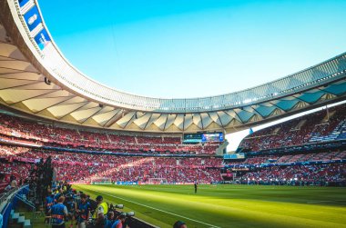 Madrid, İspanya - 01 Mayıs 2019: Wanda Metropoli'nin genel görünümü