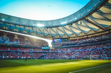 Madrid, İspanya - 01 Mayıs 2019: Wanda Metropoli'nin genel görünümü