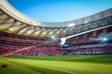 Madrid, İspanya - 01 Mayıs 2019: Wanda Metropoli'nin genel görünümü
