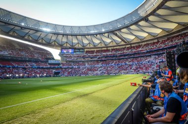 Madrid, İspanya - 01 Mayıs 2019: Wanda Metropoli'nin genel görünümü