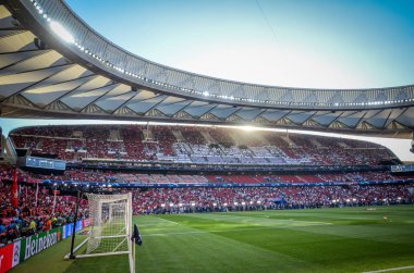 Madrid, İspanya - 01 Mayıs 2019: Wanda Metropoli'nin genel görünümü