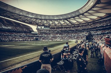 Madrid, İspanya - 01 Mayıs 2019: Wanda Metropoli'nin genel görünümü
