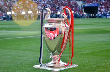Madrid, İspanya - 01 Mayıs 2019: Şampiyonlar Ligi Kupası 