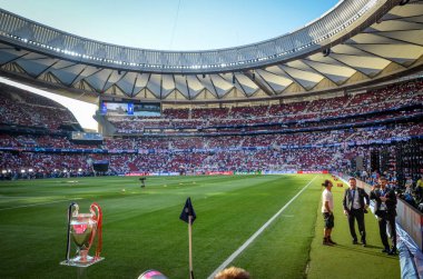 Madrid, İspanya - 01 Mayıs 2019: Şampiyonlar Ligi Kupası 