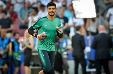 Madrid, İspanya - 01 Mayıs 2019: Paulo Gazzaniga Uefa Cha sırasında