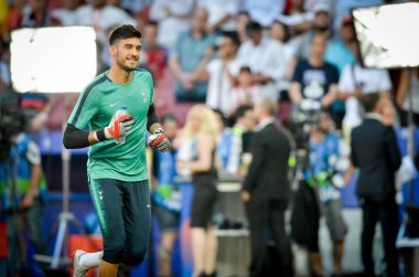 Madrid, İspanya - 01 Mayıs 2019: Paulo Gazzaniga Uefa Cha sırasında