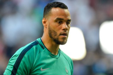 Madrid, İspanya - 01 Mayıs 2019: Michel Vorm Uefa Champio sırasında