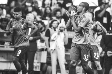 Madrid, İspanya - 01 Mayıs 2019: Joel Matip Uefa Şampiyonu