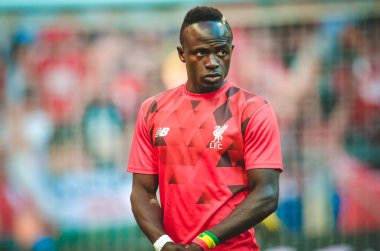 Madrid, İspanya - 01 Mayıs 2019: Sadio Mane Uefa Şampiyonu
