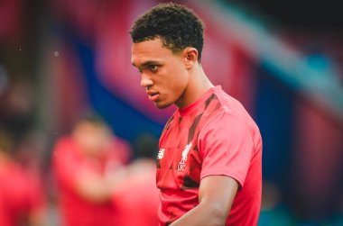 Madrid, İspanya - 01 Mayıs 2019: Trent Alexander-Arnold U sırasında
