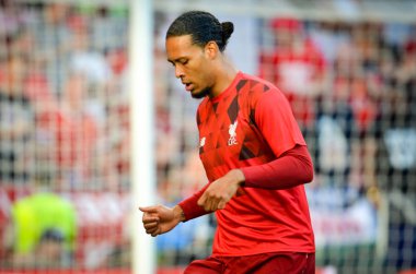 Madrid, İspanya - 01 Mayıs 2019: Uefa Cha sırasında Virgil van Dijk