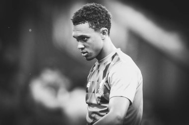 Madrid, İspanya - 01 Mayıs 2019: Trent Alexander-Arnold U sırasında