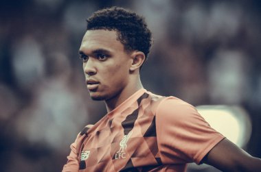 Madrid, İspanya - 01 Mayıs 2019: Trent Alexander-Arnold U sırasında