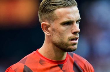 Madrid, İspanya - 01 Mayıs 2019: Portre Jordan Henderson sırasında