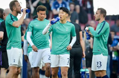 Madrid, İspanya - 01 Mayıs 2019: Uefa Şampiyonluğu sırasında Heung-min Son