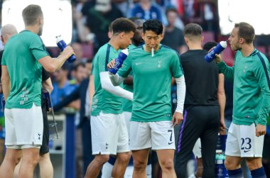 Madrid, İspanya - 01 Mayıs 2019: Uefa Şampiyonluğu sırasında Heung-min Son