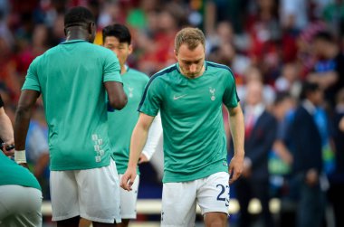 Madrid, İspanya - 01 Mayıs 2019: Christian Eriksen oyuncusu